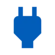 Power Plug Blue Icon